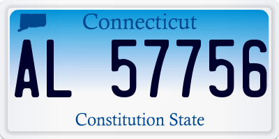 CT license plate AL57756
