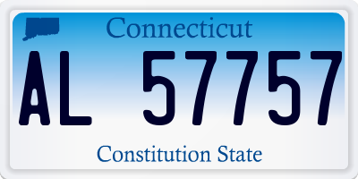 CT license plate AL57757
