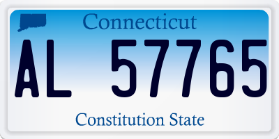 CT license plate AL57765