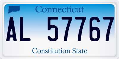 CT license plate AL57767