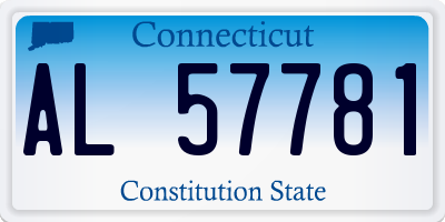 CT license plate AL57781