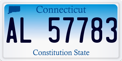 CT license plate AL57783