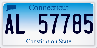 CT license plate AL57785
