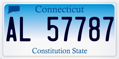 CT license plate AL57787