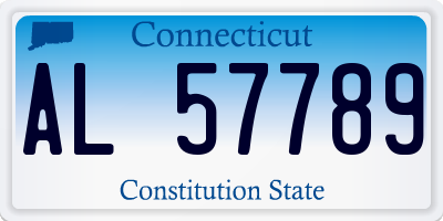 CT license plate AL57789
