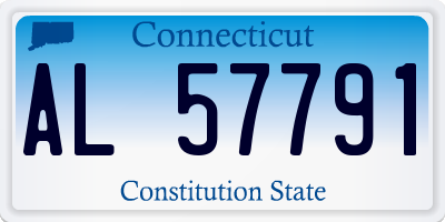 CT license plate AL57791