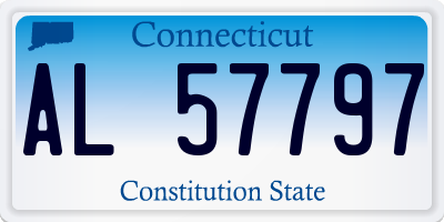 CT license plate AL57797