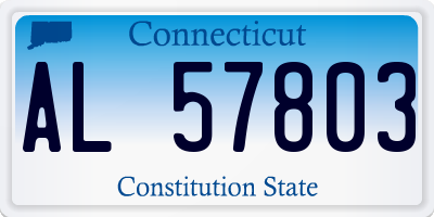 CT license plate AL57803