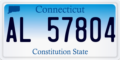 CT license plate AL57804