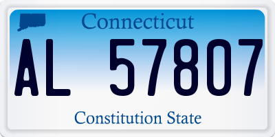 CT license plate AL57807