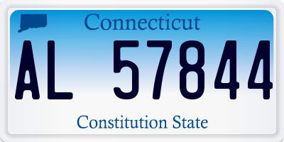 CT license plate AL57844