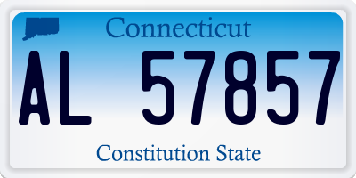 CT license plate AL57857