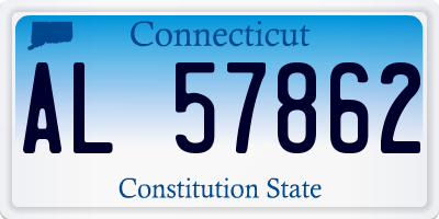 CT license plate AL57862