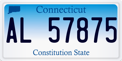 CT license plate AL57875