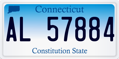 CT license plate AL57884
