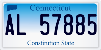 CT license plate AL57885