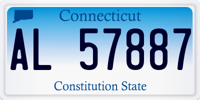 CT license plate AL57887