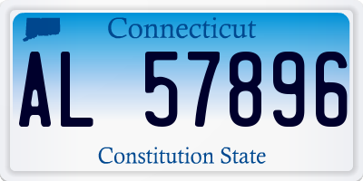 CT license plate AL57896