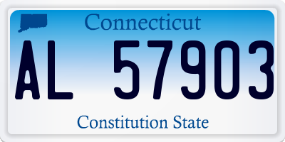 CT license plate AL57903
