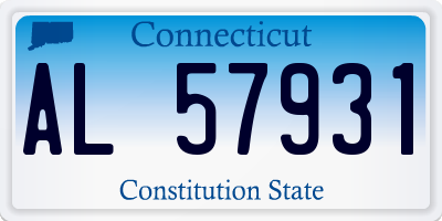 CT license plate AL57931