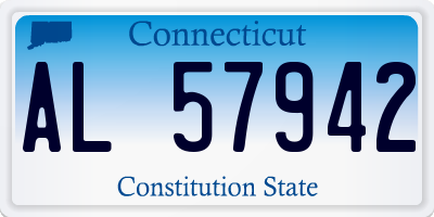 CT license plate AL57942