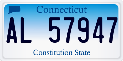 CT license plate AL57947