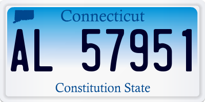 CT license plate AL57951
