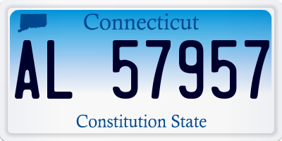 CT license plate AL57957