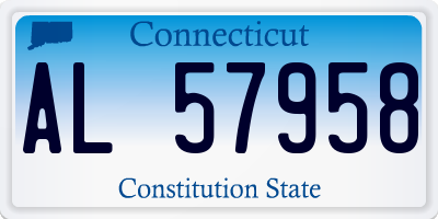 CT license plate AL57958