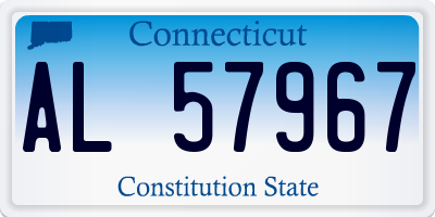 CT license plate AL57967