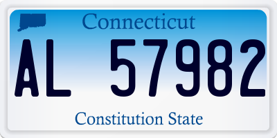 CT license plate AL57982