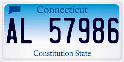 CT license plate AL57986