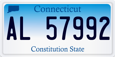 CT license plate AL57992