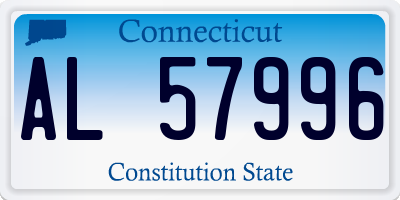 CT license plate AL57996