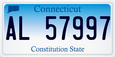 CT license plate AL57997