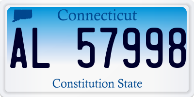CT license plate AL57998