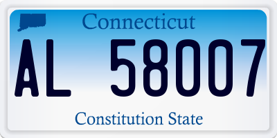 CT license plate AL58007