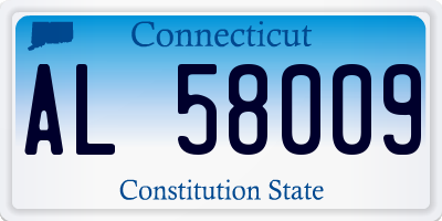 CT license plate AL58009