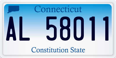 CT license plate AL58011