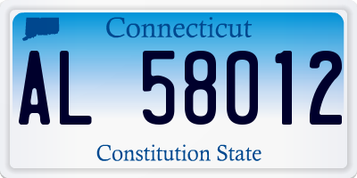 CT license plate AL58012