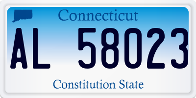 CT license plate AL58023