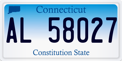 CT license plate AL58027