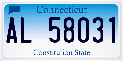 CT license plate AL58031