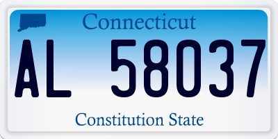 CT license plate AL58037