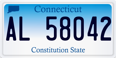 CT license plate AL58042