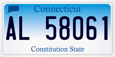 CT license plate AL58061