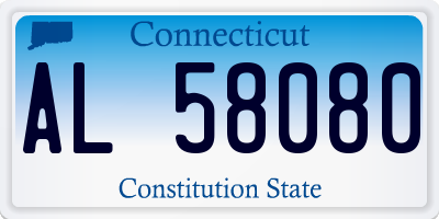 CT license plate AL58080