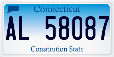 CT license plate AL58087