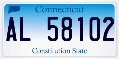 CT license plate AL58102