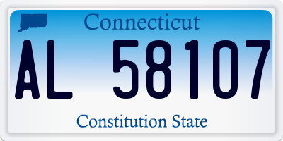 CT license plate AL58107